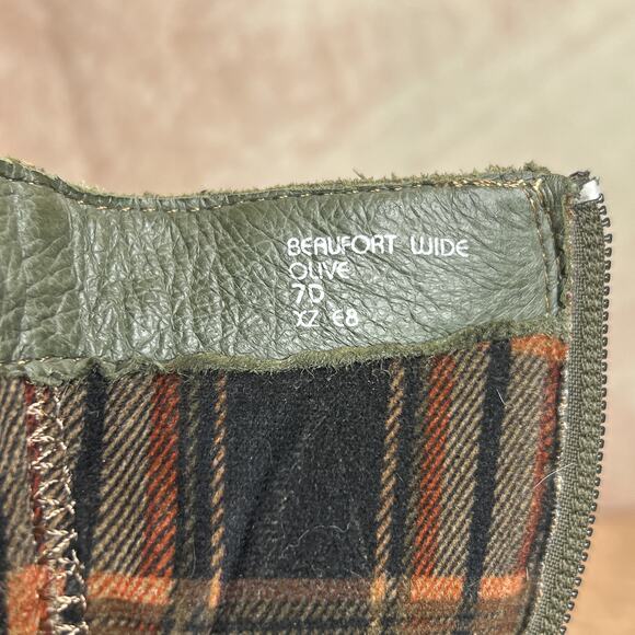 Earth Beaufort Wide Slouch Ankle Boots Olive Green Suede Leather Women's 7D Boho - Picture 8 of 12